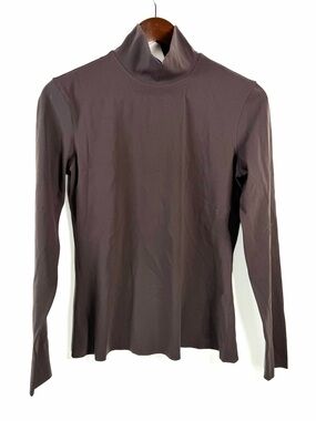 Kit and Ace Brown Mock Neck Long Sleeve Top